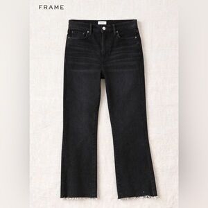 FRAME Denim - NWOT SIZE 26 Black Denim Cropped Bootcut Jeans